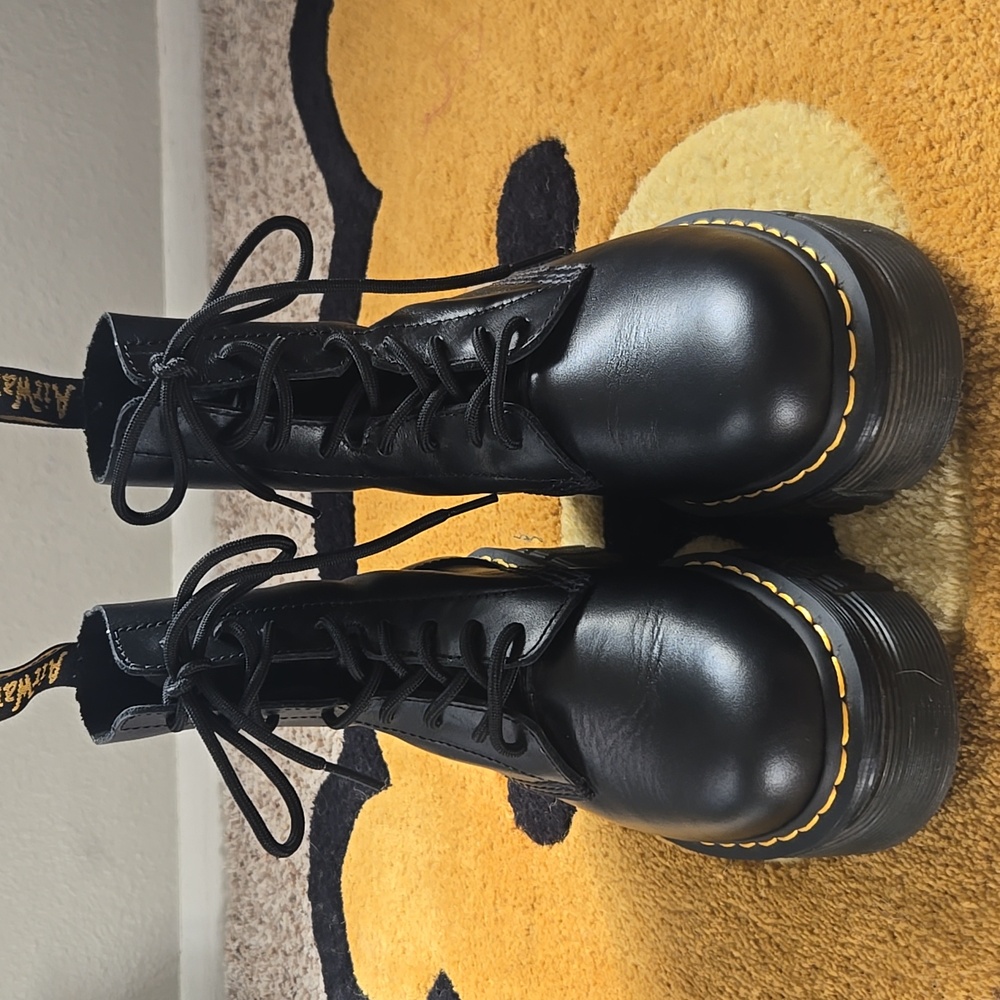 Dr. Martens Black Audrick 8-Eye Boots - Picture 2 of 6